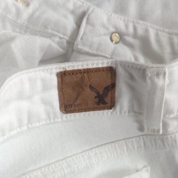 American Eagle White Denim Jeggings - Size 4 Like New - Picture 3 of 5